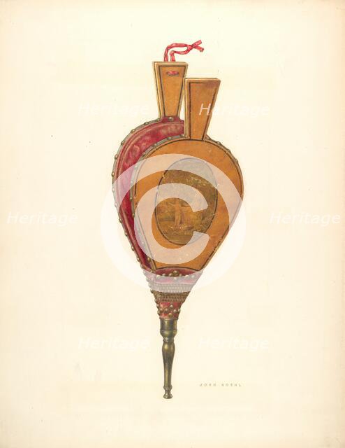 Painted Bellows, c. 1940. Creator:  John Koehl.