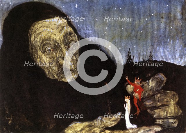 Sorceress and the King's children, 1909. Artist: John Bauer