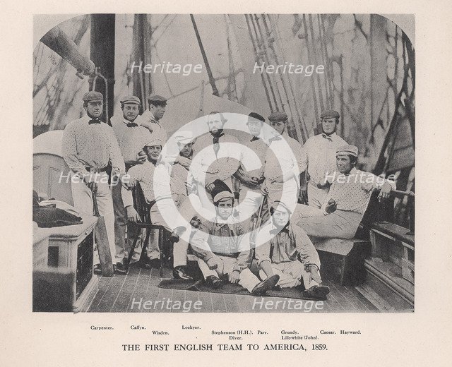 The first English cricket team to tour America, 1859 (1912). Artist: Unknown