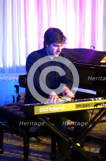 Euan Stevenson, Georgia Cecile Quartet, Watermill Jazz Club, Dorking, Surrey, 7 October 2025. Creator: Brian O'Connor.