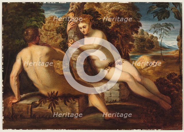 Adam Tempted by Eve, 1836. Creator: George Lethbridge Saunders.