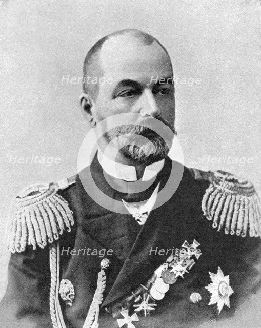 Admiral Rozhestvensky, Russian Commander, Russo-Japanese War, 1904-5. Artist: Unknown