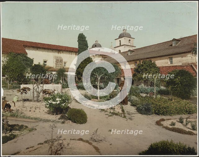 Mission Santa Barbara, California, c1899. Creator: William H. Jackson.