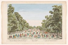 View of the Champs-Elysées in Paris seen towards the Jardin des Tuileries, 1745-1775. Creator: Anon.