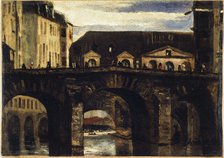 Petit Pont and the pont Saint-Charles, c1825. Creator: Louis-Godefroy Jadin.