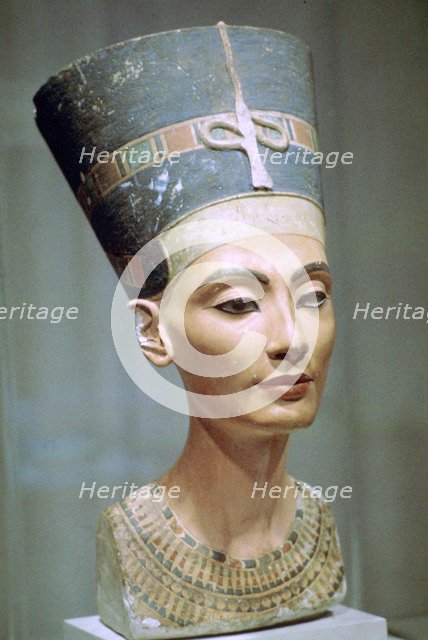 Head of Queen Nefertiti of Egypt. Artist: Unknown