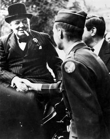 Winston Churchill, British statesman, World War II, 1939-1945. Artist: Unknown
