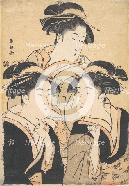 Three Beauties, late 18th century. Creator: Katsukawa Shuncho.