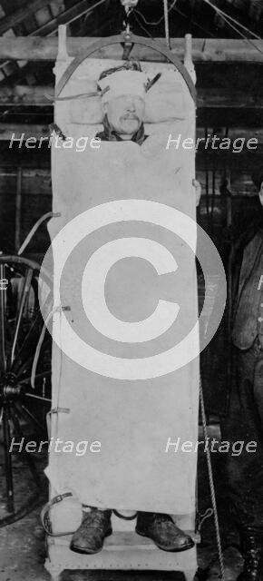 Chisholm mine rescue device, between c1910 and c1915. Creator: Bain News Service.