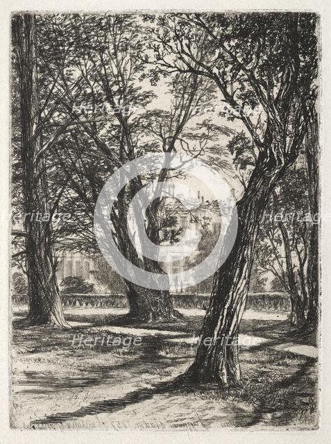 Kensington Gardens (The Small Plate), 1859. Creator: Francis Seymour Haden (British, 1818-1910).