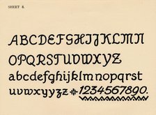 Sheet 8, from a portfolio of alphabets, 1929. Artist: Unknown.