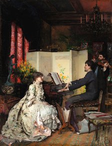 The Duet, 1883. Creator: Dagnan-Bouveret, Pascal Adolphe Jean (1852-1929).