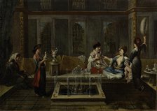 The Conversation, First half of the 18th century. Artist: Vanmour (Van Mour), Jean-Baptiste, (School)  