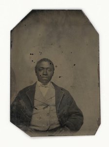 Tintype of a man, 1856-1900. Creator: Unknown.