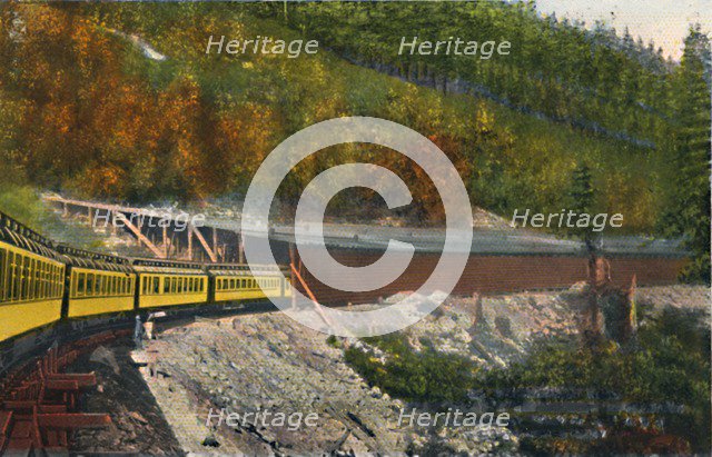 'Snow sheds in the Cascade Mountains', c1916. Artist: Asahel Curtis.