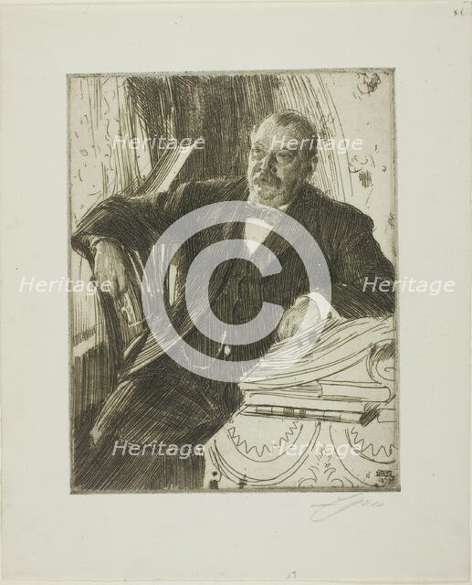 Grover Cleveland II, 1899. Creator: Anders Leonard Zorn.