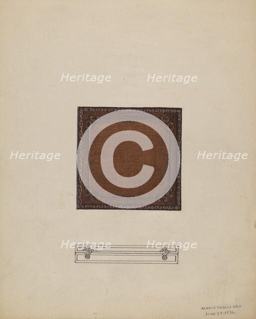 Leather Medal Case, 1936. Creator: Marie Famularo.