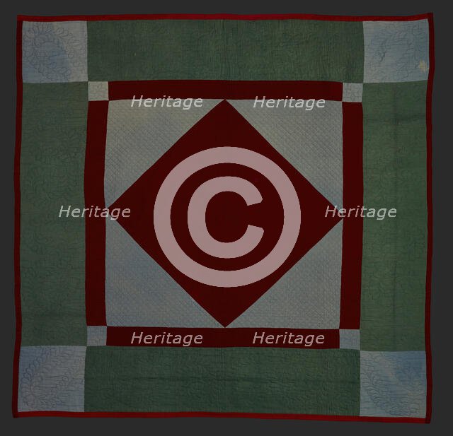 Quilt (Diamond In Square), about 1900. Creator: Unknown.