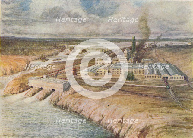 'Paper Mills, Newfoundland', 1916. Artist: Lowther, C.G.