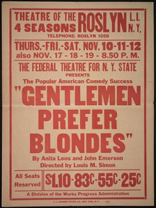 Gentlemen Prefer Blondes, Roslyn, NY, 1938. Creator: Unknown.