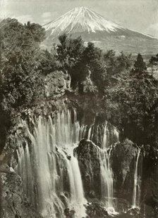 'Fuji and the Shira-Ito Waterfall', 1910. Creator: Herbert Ponting.