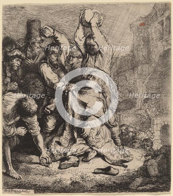 The Stoning of Saint Stephen, 1635. Creator: Rembrandt Harmensz van Rijn.