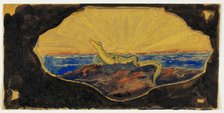 Untitled Drawing for Frame Cartouche (Salamander), 1899/1908. Creator: Theodore Roussel.