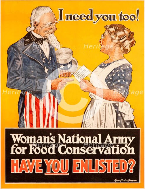 I Need You Too!, 1917-1918. Creator: Grossman; Ronouf (active ca 1917-1918).