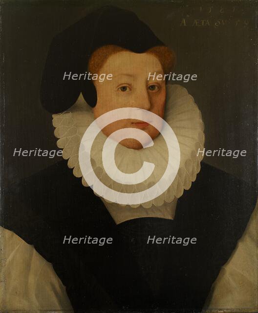 Portrait of Katherine, Lady Gresley, 1585. Creator: Unknown.