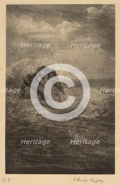 A Rock in the Sea, c. 1890. Creator: Elbridge Kingsley.