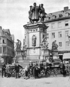 The Gutenberg Monument, Frankfurt, Germany, late 19th century. Artist: John L Stoddard