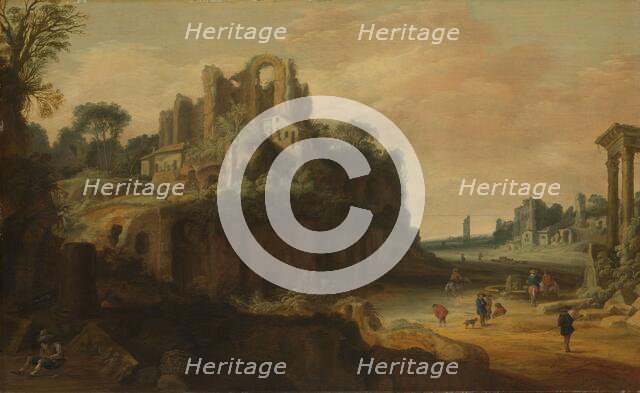Roman Landscape with Ruins, c.1629-1630. Creator: Pieter Anthonisz van Groenewegen.