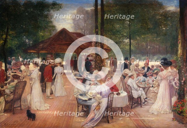 Le Cercle de l'île de Puteaux, c. 1907. Creator: Gervex, Henri (1852-1929).