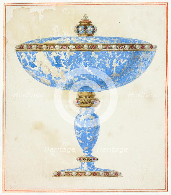 Lapis Covered Dish on Stand, n.d. Creator: Giuseppe Grisoni.