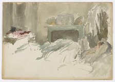 Resting in Bed, 1883-1884. Creator: James Abbott McNeill Whistler.