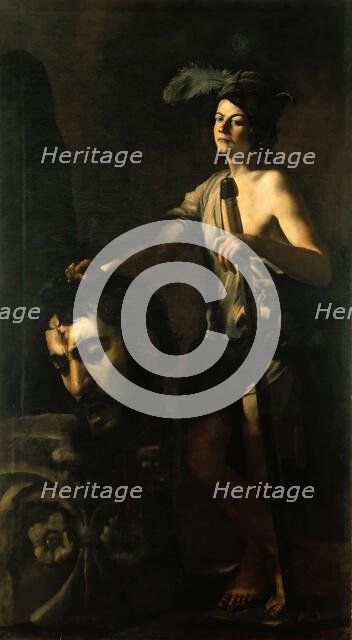 David with the head of Goliath, 1612. Creator: Caracciolo, Giovanni Battista (1578-1635).