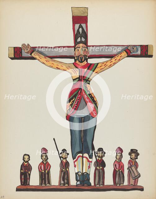 Plate 29: Saint Acacius: From Portfolio "Spanish Colonial Designs of New Mexico", 1935/1942. Creator: Unknown.