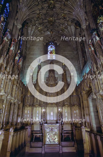 Interior of the Thistle Chapel, St Giles' Cathedral, Edinburgh, Scotland.  Artist: Tony Evans