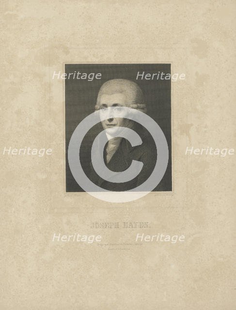 Portrait of the composer Joseph Haydn (1732-1809), c. 1827. Creator: Breitkopf & Härtel.