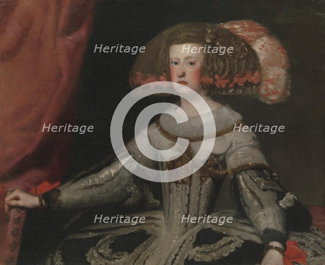 Mariana of Austria (1634-1696), Queen of Spain. Creator: Workshop of Velázquez (Spanish, Seville 1599-1660 Madrid).