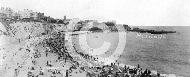 The beach at Broadstairs, Kent, 1890-1910. Artist: Unknown