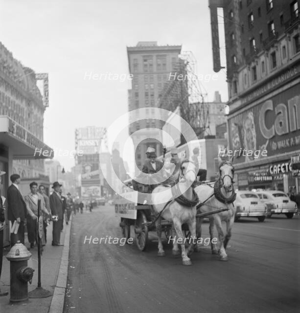 Portrait of Henry (Clay) Goodwin, Times Square, New York, N.Y., ca. July 1947. Creator: William Paul Gottlieb.
