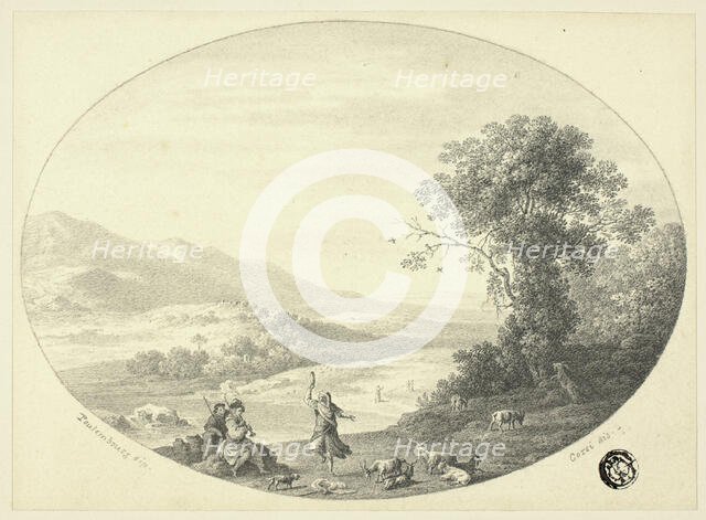 Italianate Landscape with Dancer, Musicians and Goats, c. 1750. Creator: Unknown.