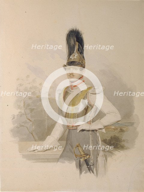 Portrait of Count Valentin Grigoryevich Stroganov (1801-1833), before 1832. Artist: Hau (Gau), Vladimir Ivanovich (1816-1895)