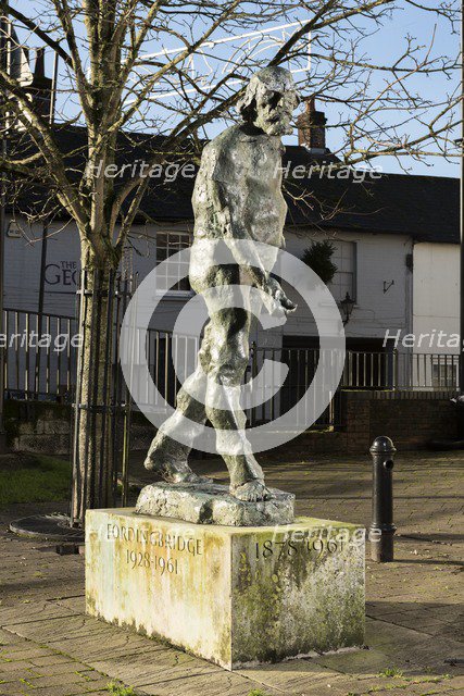 Sculpture of Welsh artist Augustus John by Ivor Robert-Jones, Fordingbridge, Hampshire, 2015. Artist: Steven Baker.