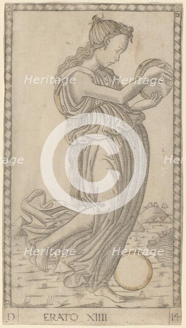 Erato, c. 1465. Creator: Master of the E-Series Tarocchi.
