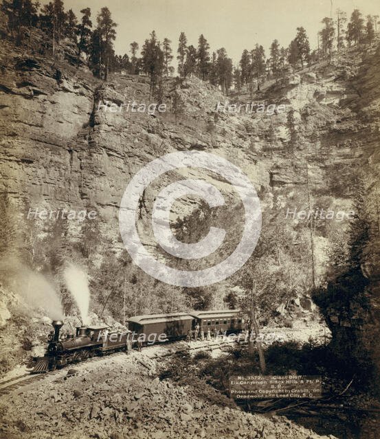 Giant Bluff Elk Canyon on Black Hills and Ft P RR, 1890. Creator: John C. H. Grabill.