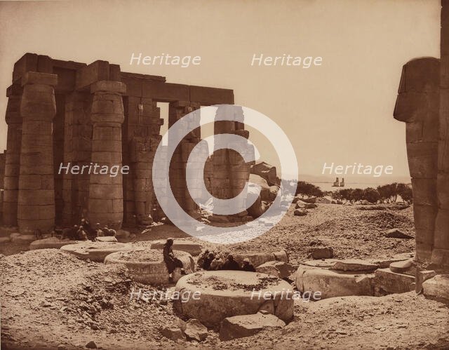 The Ramesseum. Luxor, West Bank (Thebes), c1869. Creator: Unknown.