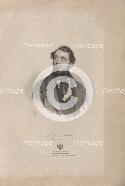 Portrait of the opera singer Napoleone Moriani (1808-1878) , 1840. Creator: Kriehuber, Josef (1800-1876).