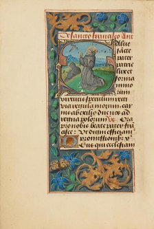 Initial S: The Stigmatization of Saint Francis; Crohin-La Fontaine Hours, (about 1480-1485?). Creators: Master of the Dresden Prayer Book, Workshop of the Master of the Dresden Prayer Book.